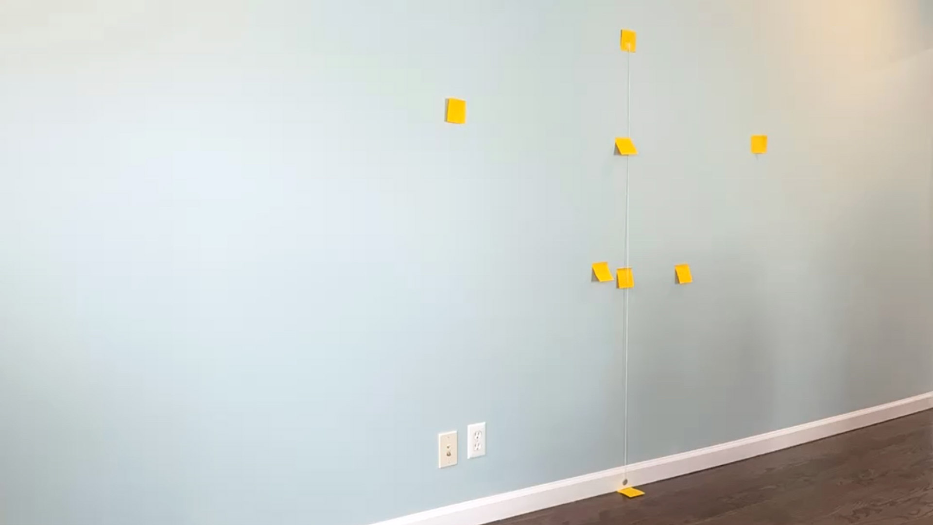 Hang Smart install Post-It-note system