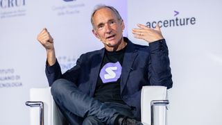 Sir. Tim Berners-Lee attends the Campus Party Italia 2019 as Keynote Speaker at on July 25, 2019 in Milan, Italy.