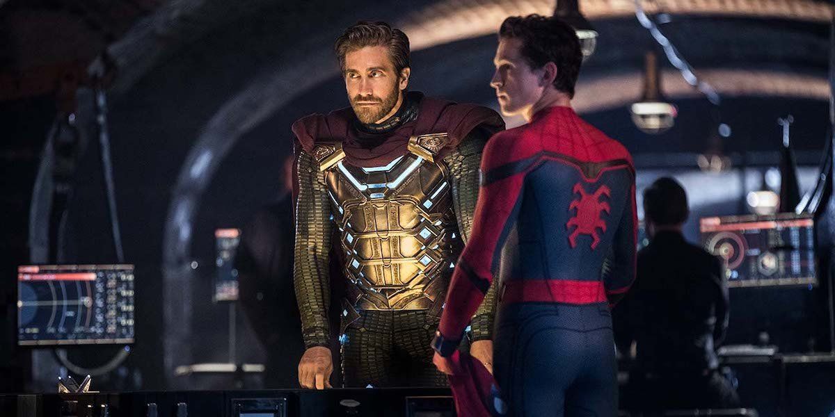 Jake Gyllenhaal and Tom Holland in Spider-Man: Far From Home