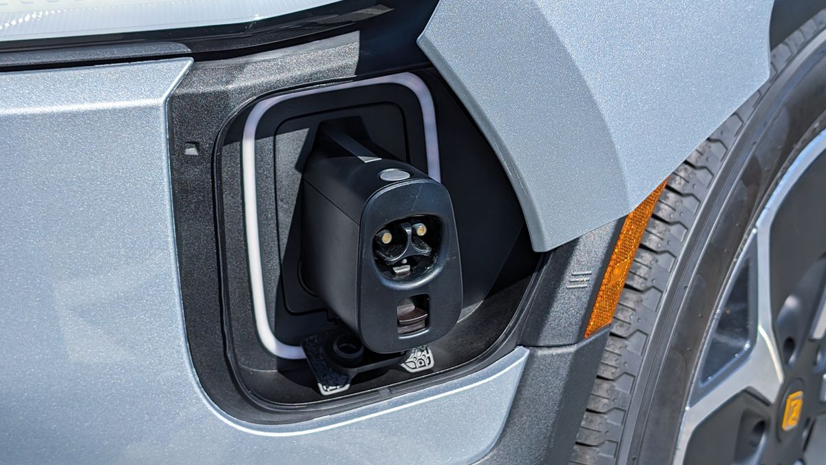 Rivian charge at Tesla Station
