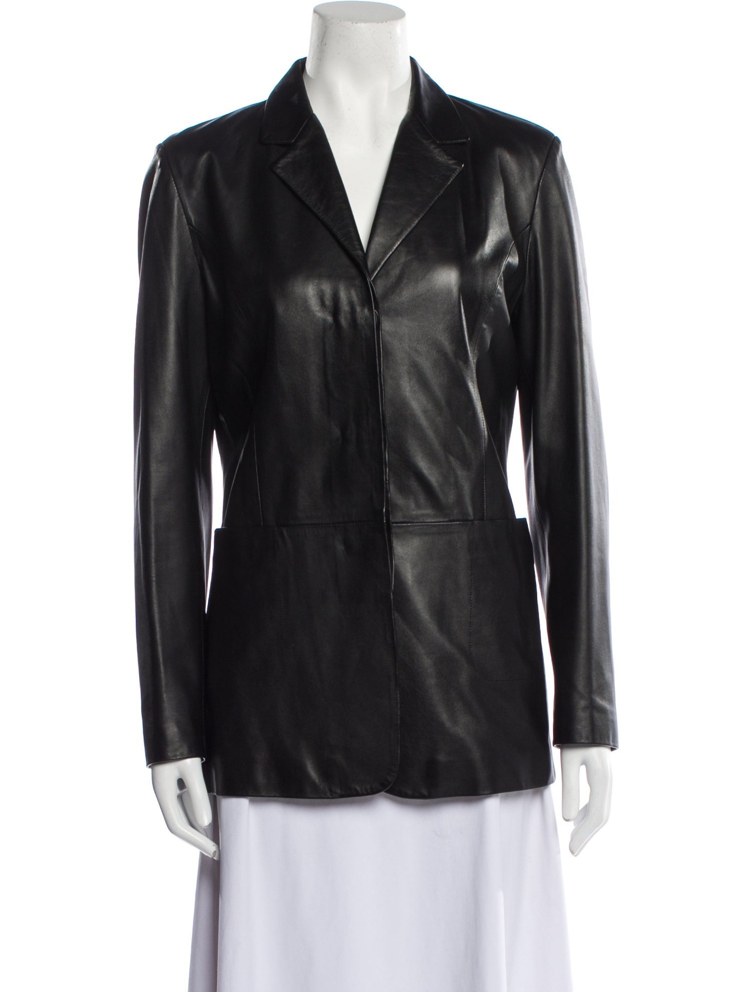 Black leather Bally blazer