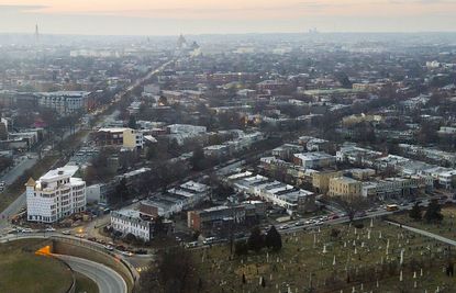 Aerial shot of D.C.