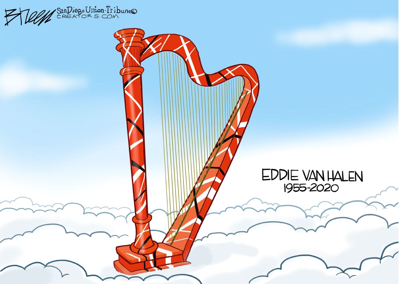 Editorial Cartoon U.S. Eddie Van Halen RIP