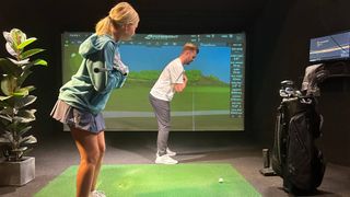 Lili Dewrance golf lesson at Pitch