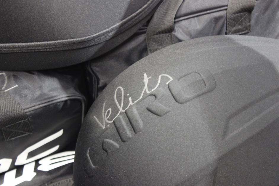 Like at school, all the riders have their names on their kit