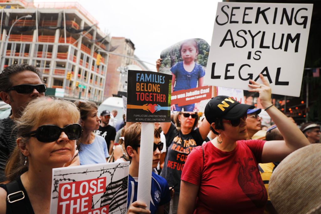 Protest in New York against Trump detention policy