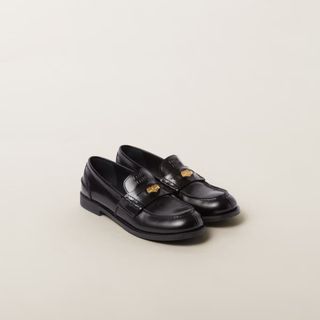 Miu Miu, Leather Loafers in Black