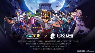 Bigo Live partnership with Saint of Seiya poster 