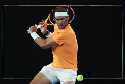 Rafael Nadal playing tennis at the Australian Open 2023
