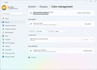 Color profile settings