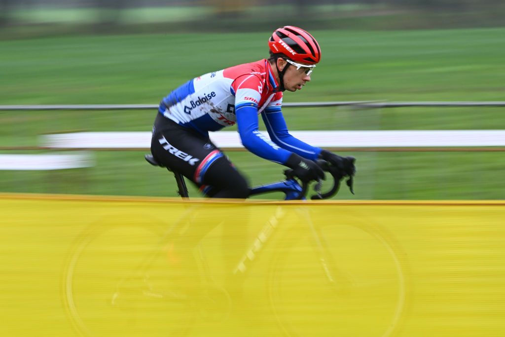 RIJKEVORSEL BELGIUM NOVEMBER 19 Lars Van Der Haar of The Netherlands and Team Baloise Trek Lions warms up before the 36th Superprestige Merksplas 2022 Mens Elite Superprestige2023 CXWorldCup CycloCross on November 19 2022 in Rijkevorsel Belgium Photo by Luc ClaessenGetty Images