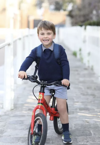 Prince Louis on a bike