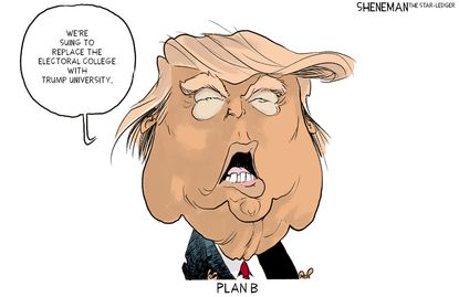 Political Cartoon U.S. Trump University 2020