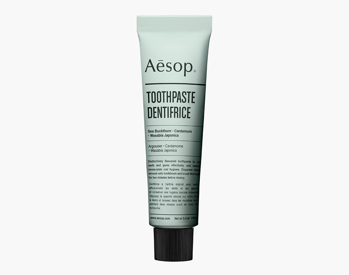 Toothpaste Aesop’s new fluoride-free toothpaste leans on a herbal cocktail to clean teeth and gums
