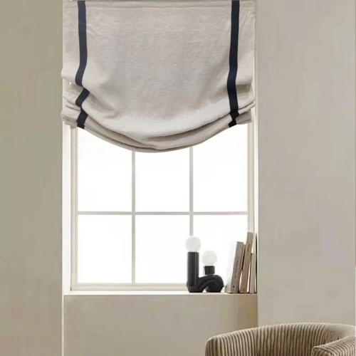 YUMUHomeDecor, Roman Shade With Border Trim
