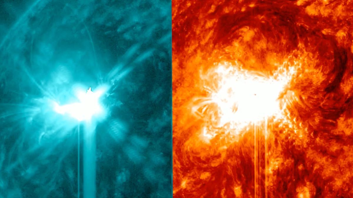 An X1.8-class solar flare spotted by NASA&#039;s NASA&#039;s Solar Dynamics Observatory on Feb. 21