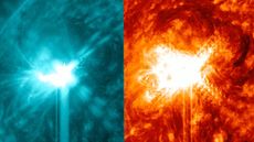 An X1.8-class solar flare spotted by NASA's NASA's Solar Dynamics Observatory on Feb. 21