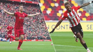 Diogo Jota of Liverpool and Ivan Toney of Brentford could both feature in the Liverpool vs Brentford live stream