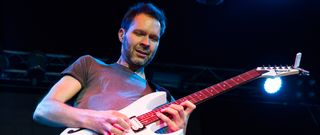 Paul Gilbert performs at the Volta Club in Moscow, Russia in October 2016.