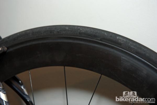 The upcoming new Specialized Roval all-carbon clincher road rim measures approximately 60mm deep and is "wider than usual".