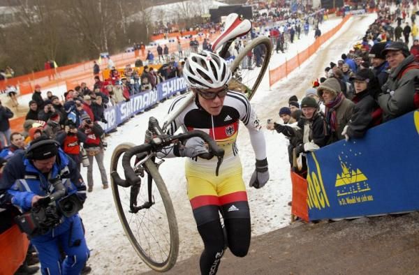 German Hanka Kupfernagel on her way to winning her home World Championships in 2005 in St. Wendel
