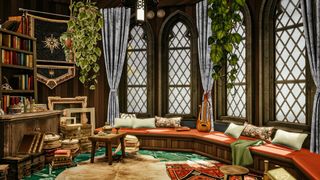 The Sims 4 modded build with custom content: a room inspired by Sera's room in Dragon Age: Inquisition.