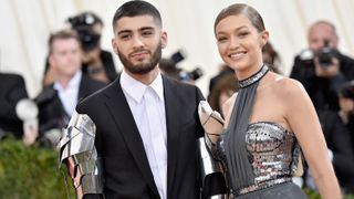 new york, ny may 02 zayn malik l and gigi hadid attend the manus x machina fashion in an age of technology costume institute gala at metropolitan museum of art on may 2, 2016 in new york city photo by mike coppolagetty images for peoplecom