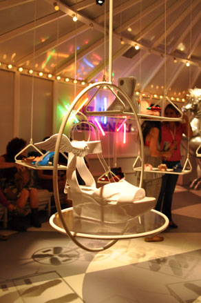 Melissa’s latest sculptural creation in the Cirque-inspired Melissa Lounge.