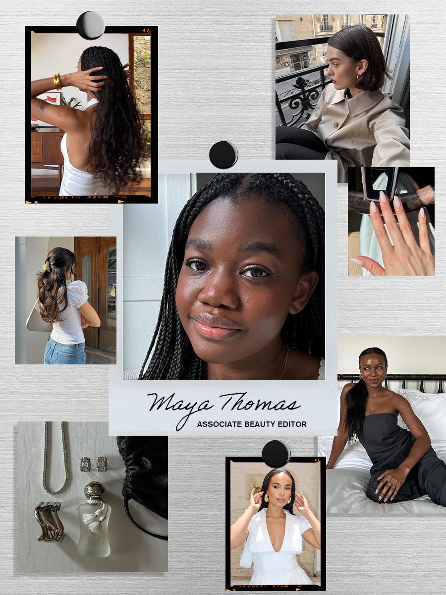 Who What Wear associate beauty editor Maya Thomas' summer beauty mood board.
