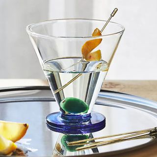 Garnish Stemless Martini Glass