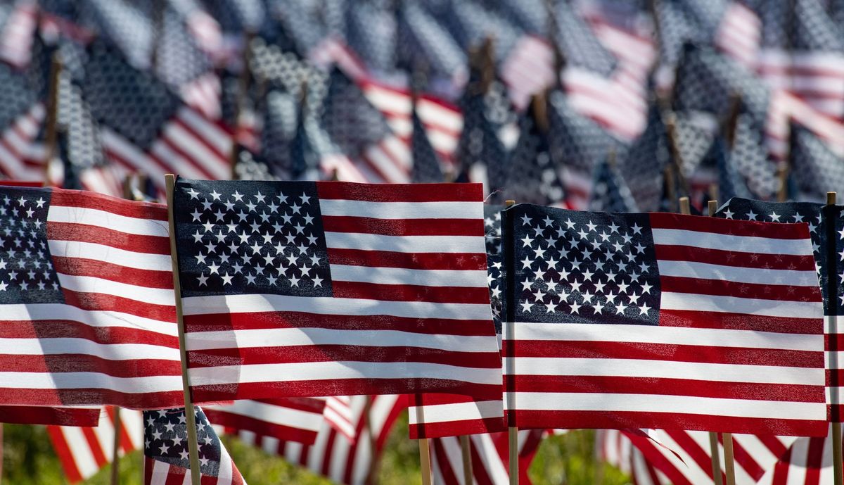 memorial day american flags