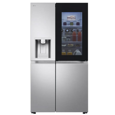 LG american style fridge freezer with glass door