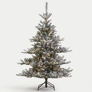 6ft Pre-Lit Snowy Noble Christmas Tree