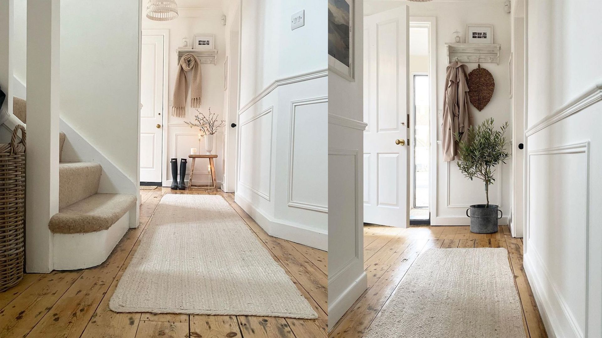 how to style a hallway decluttered hallway