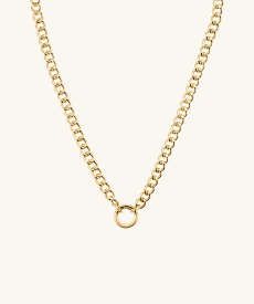 Curb Chain Charm Necklace