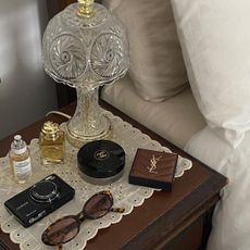 @michellerosedrumm Burberry perfume on nightstand