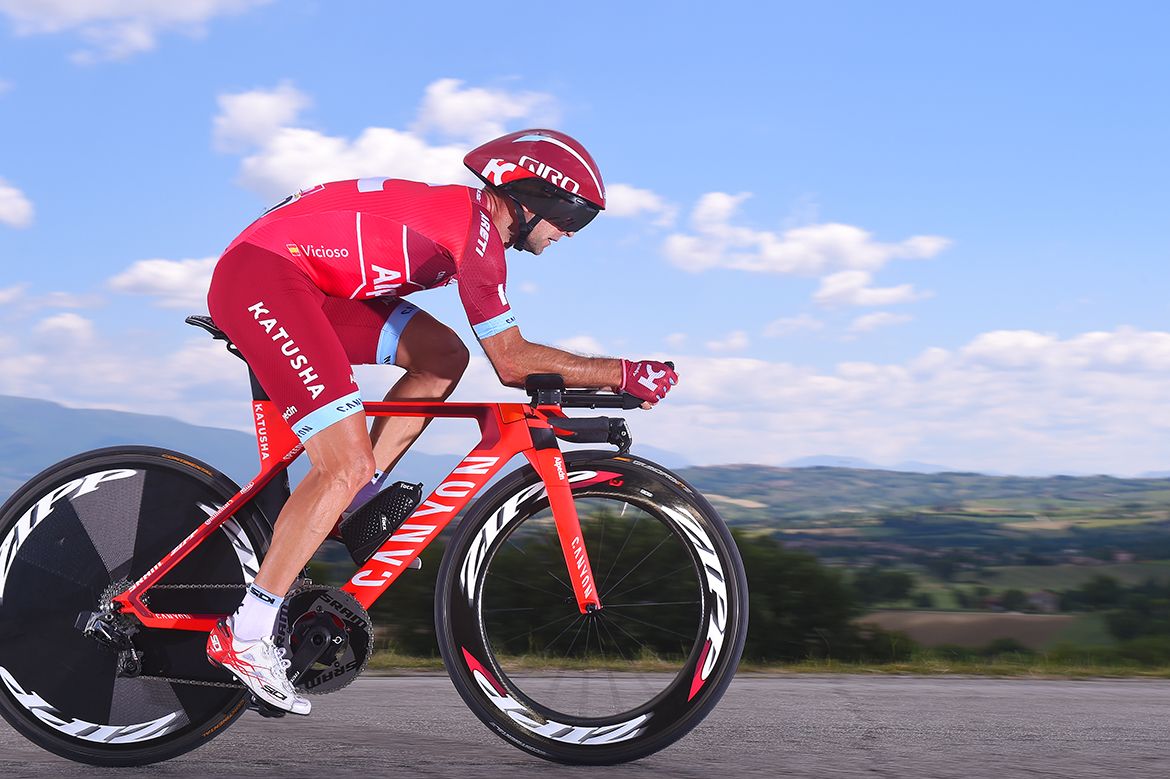 Angel Vicioso on the Giro d'Italia's stage 10 TT