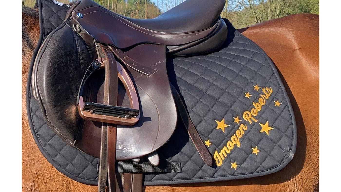 Personalised saddle cloth for horses