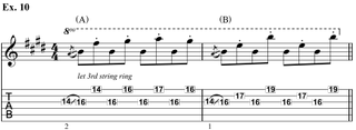 A music example for Guitar Player's Steve Lukather lesson