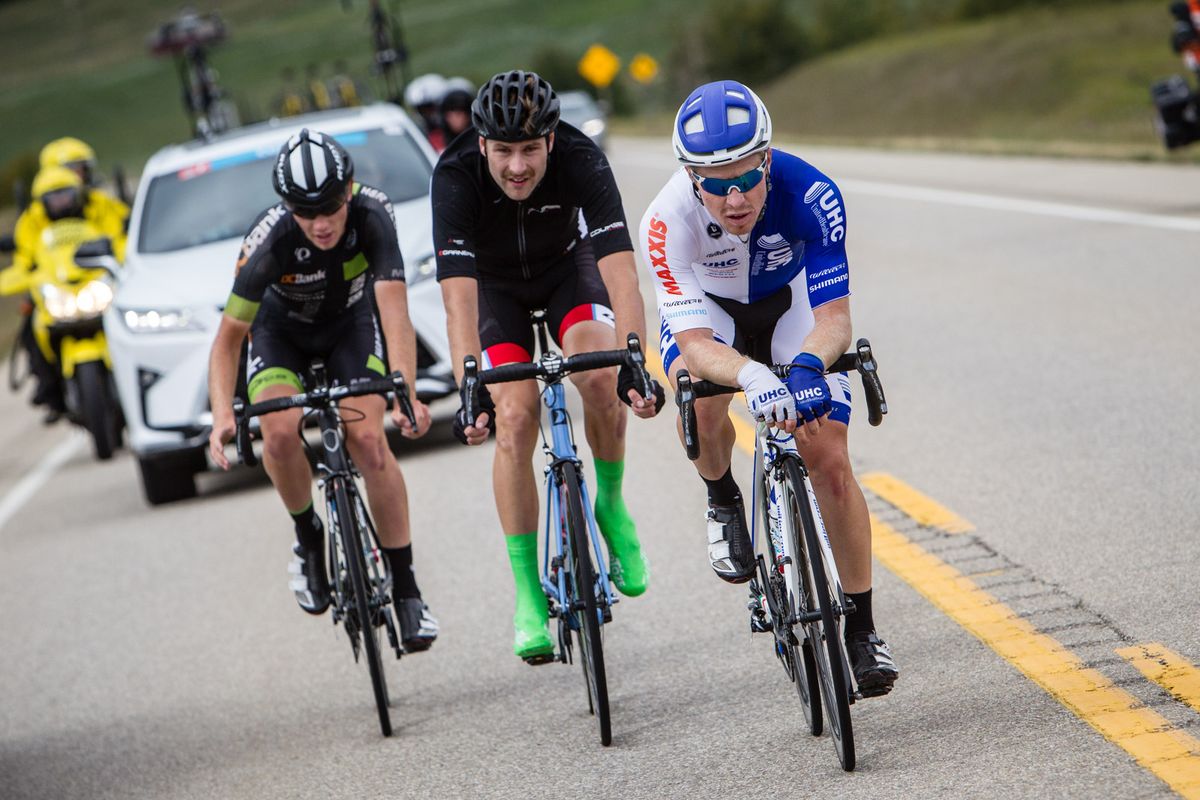 Tanner Putt (UnitedHealthcare) leads the break