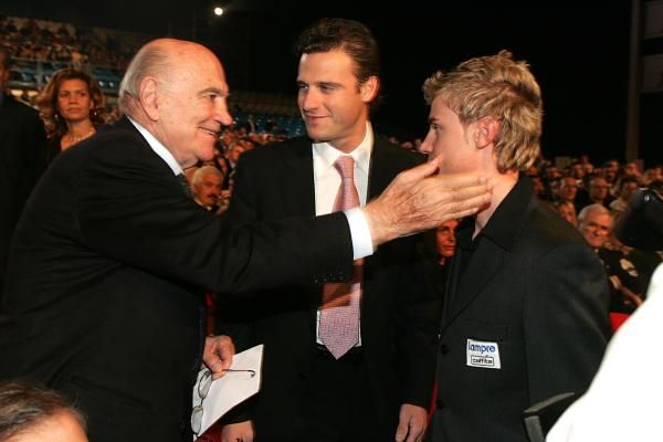 Fiorenzo Magni, Alessandro Petacchi and Damiano Cunego