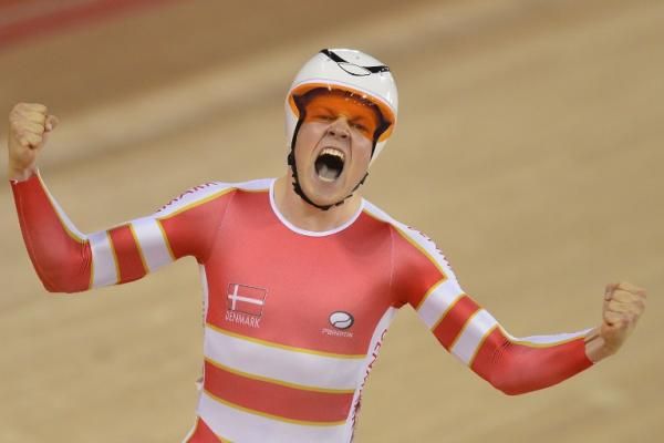 Lasse Norman Hansen (Denmark) knows his 1km time trial result earned him the omnium gold medal.