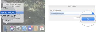 Right or Control-click on Finder, then click on Go to Folder
