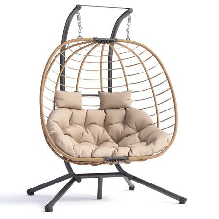 Wicker Double Porch Swing