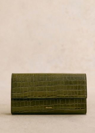 Leonie Pouch - Pistachio Croco - Bovine Leather - Sézane