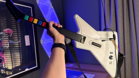 The X-Plorer controller that came bundled with Guitar Hero II on Xbox 360. 