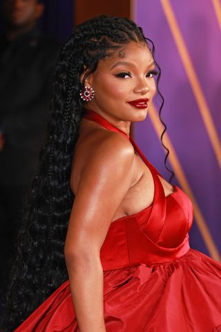 Halle Bailey attends the World Premiere of Warner Bros.' "The Color Purple" at Academy Museum of Motion Pictures on December 06, 2023 in Los Angeles, California