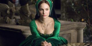 natalie portman wears a green dress and looks pensive in the other boleyn girl