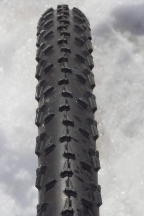 The new tyre's tread pattern looks similar to Dugast's Rhino.