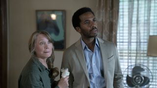 Sissy Spacek and André Holland look off to the side in an image fromCastle Rock